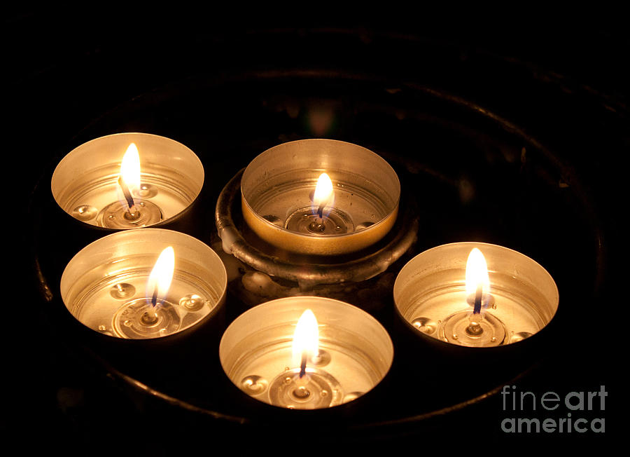 Prayer Candles in Notre Dame Photograph by John Daly