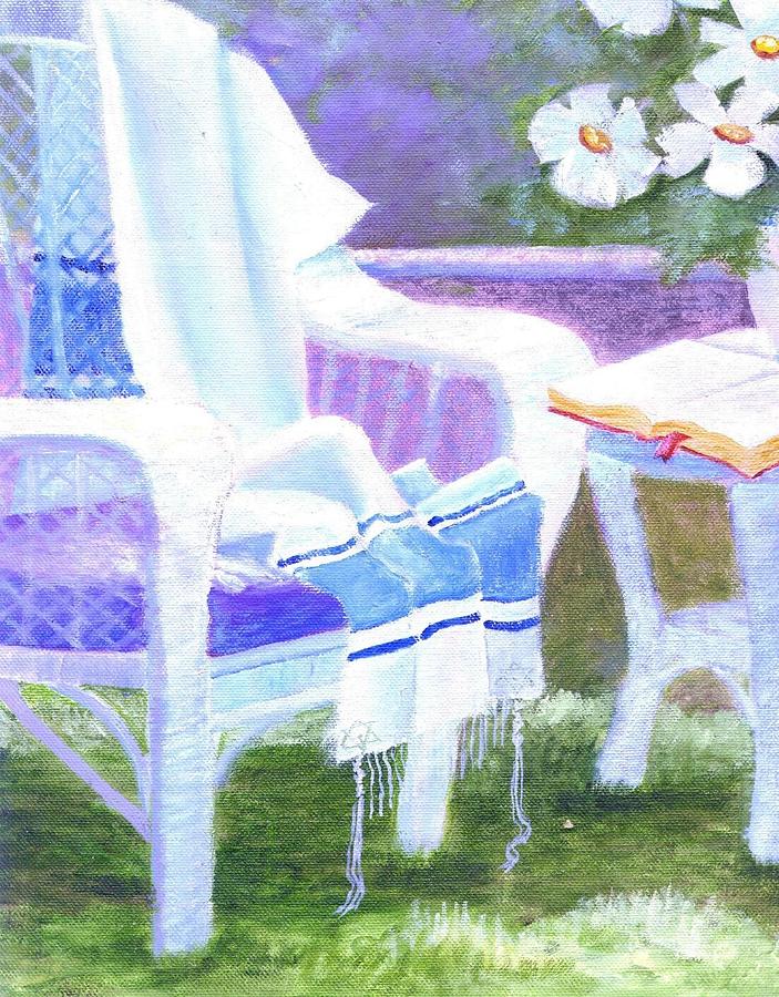 Prayer Painting - Prayer Chair by Kathleen Luther