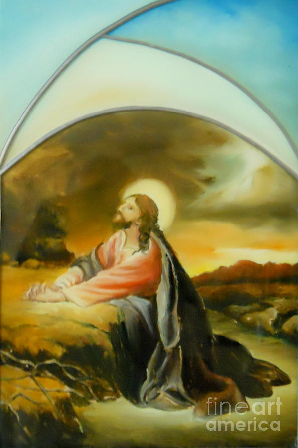Prayer of Jesus Painting by Sorin Apostolescu