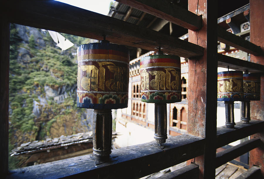 Prayer Wheels At Buddhist Monastery Photograph by Alison Wright