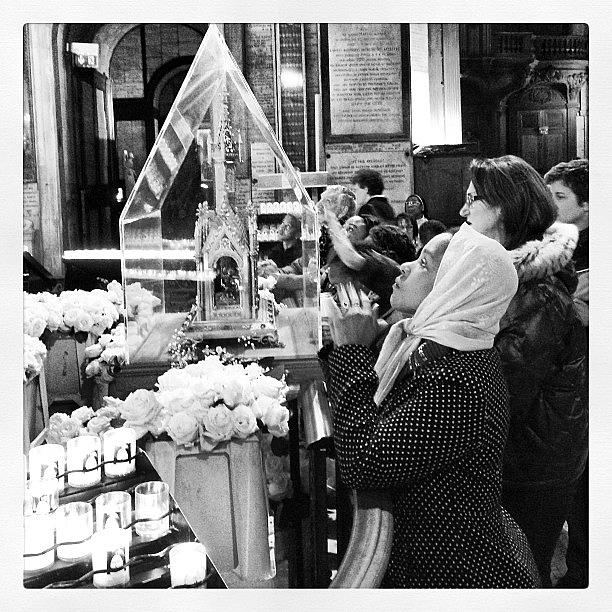 Paris Photograph - #prayers #church #saints #paris by Caesar Gergess