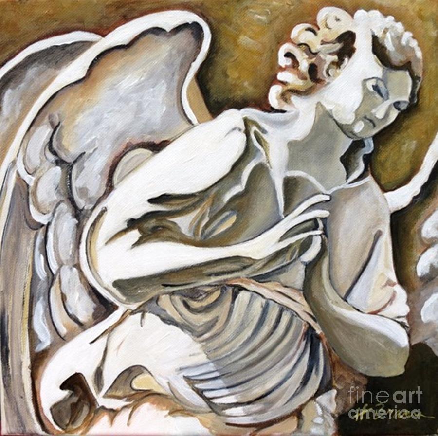 Angel of Hope Painting by Holly Bartlett Brannan