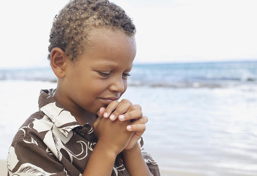 Praying Boy Photograph by Kicka Witte