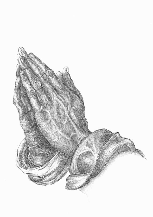 Praying Hands Drawing by Joan Van der Wereld - Pixels