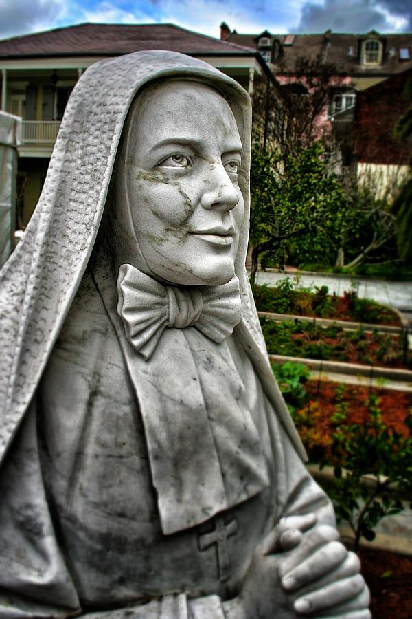 Praying Nun Statue 2 Photograph by Jim Albritton