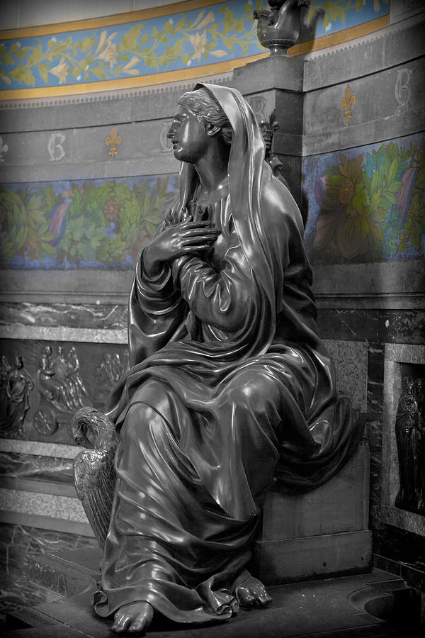 Praying Statue in Chantilly Photograph by Maj Seda