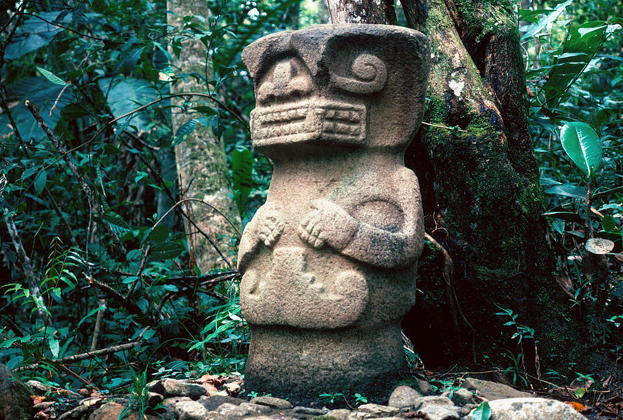 Pre-columbian Statue, Colombia,sa Photograph by George Holton