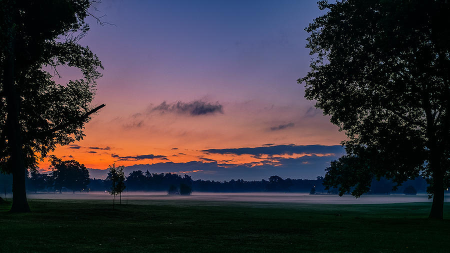 Pre-Dawn Fog on the Meadow Photograph by Chris Bordeleau