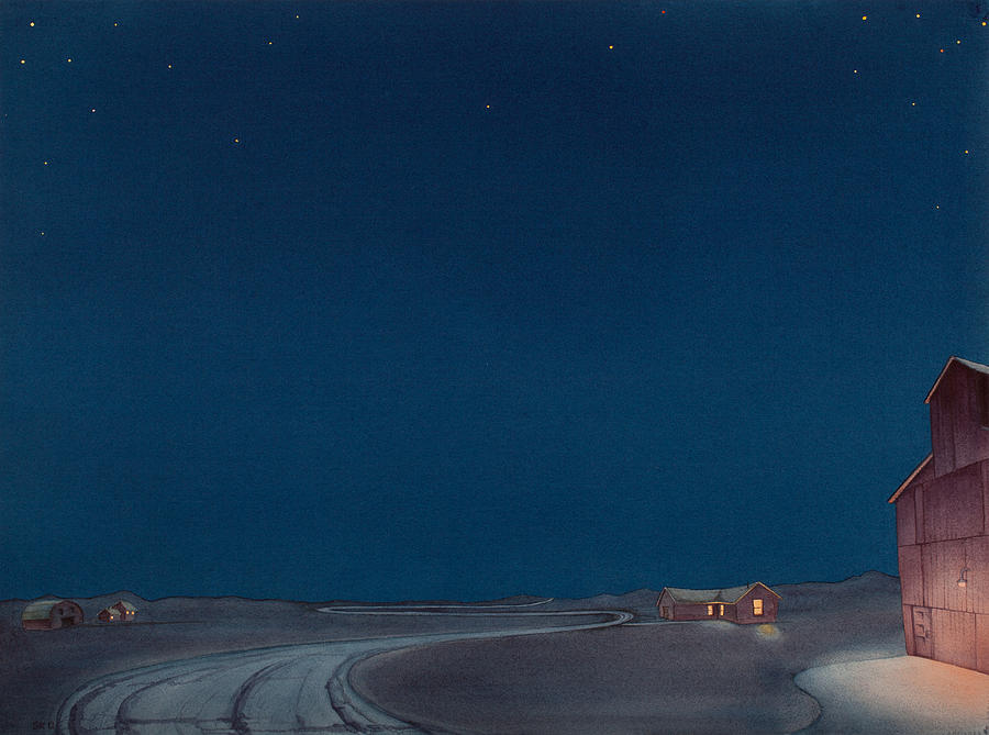 Pre-Dawn On The Hi Line II Painting by Scott Kirby