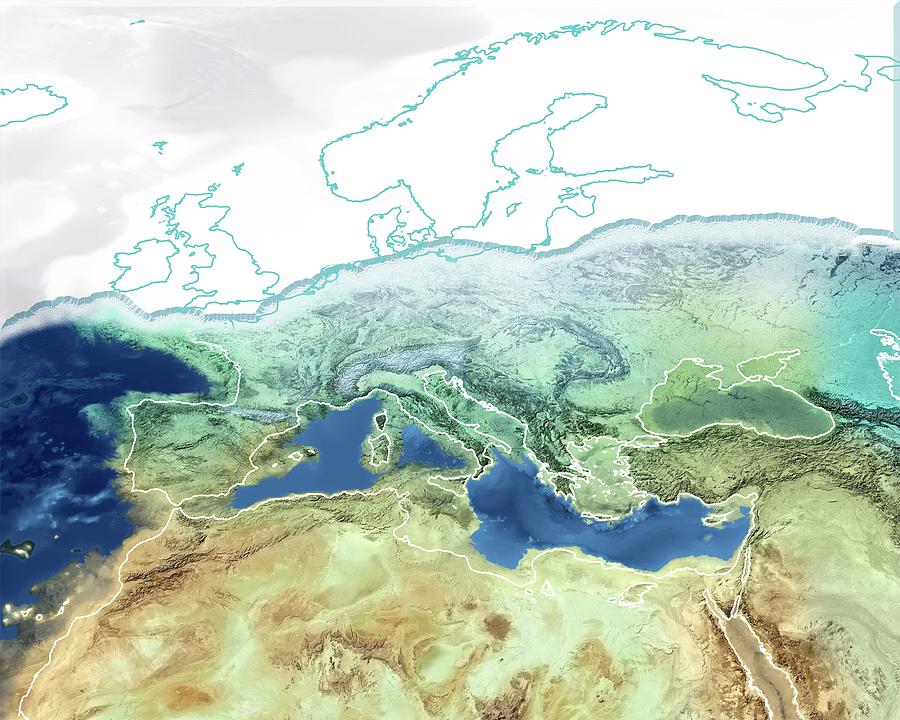Pre-zanclean Flood Mediterranean Photograph by Science Photo Library Pre-zanclean Flood Mediterranean Photograph by Science Photo Library
