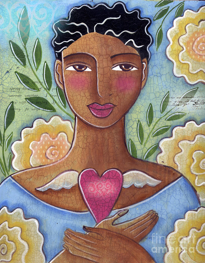 Woman Mixed Media - Precious Heart by Elaine Jackson by Elaine Jackson