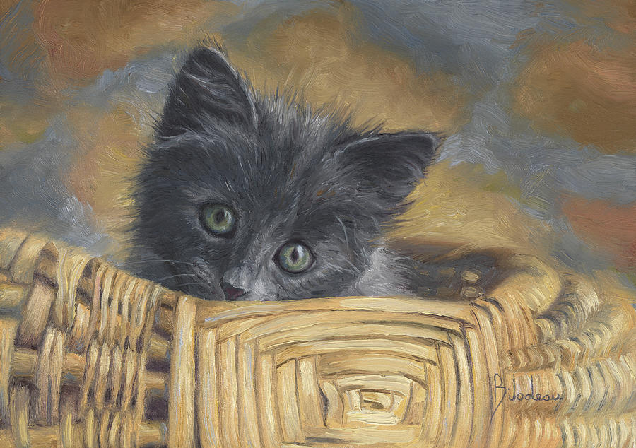 Cat Painting - Precious by Lucie Bilodeau