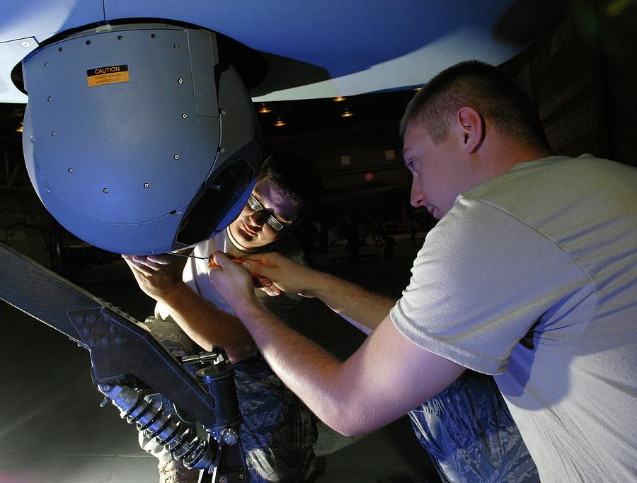 Predator Camera Maintenance Us Air Force/science Photo Library - Fine Art America