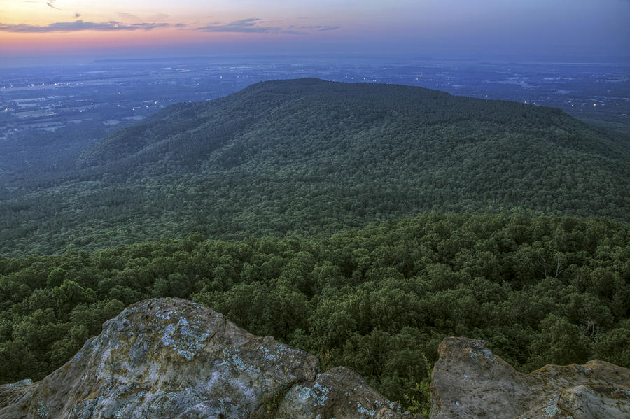 Predawn at Sunrise Point from Mt. Nebo - Arkansas Photograph by Jason Politte
