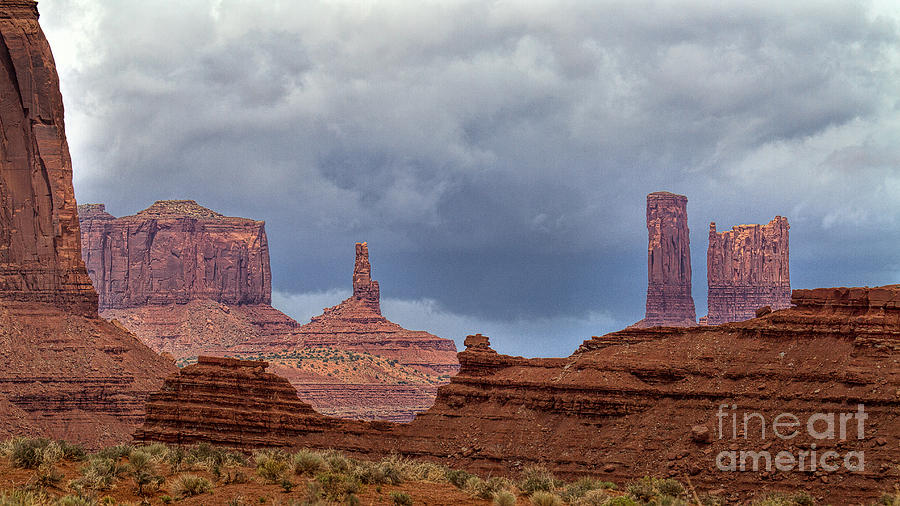 Red Rocks Photograph - Comes the Rain by Jim Garrison