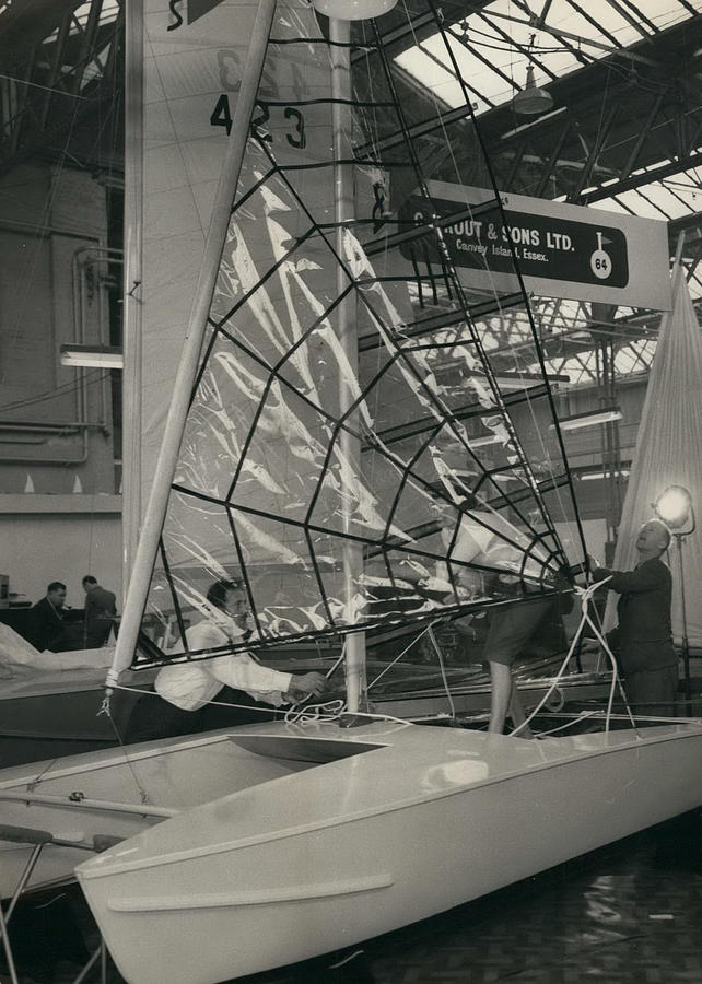 Preparing For The National Boat Show. Transparent Sails Photograph by Retro Images Archive