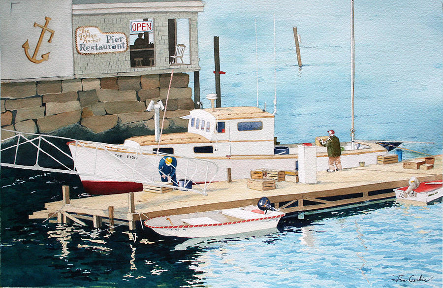 Preparing the Boat Painting by Jim Gerkin