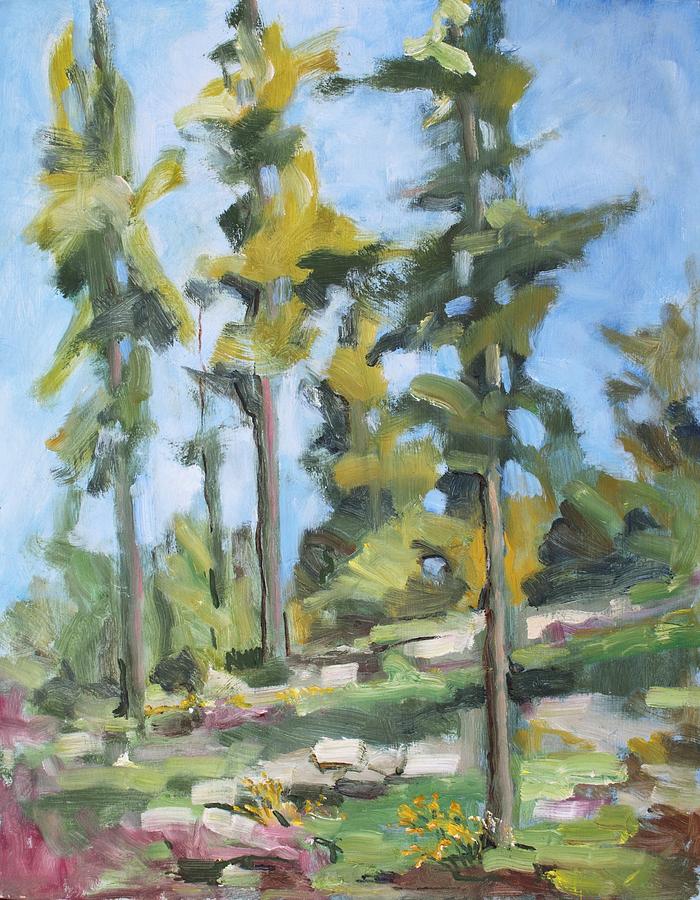 Impressionism Painting - Prescott Arizona Forest by Robert James Hacunda