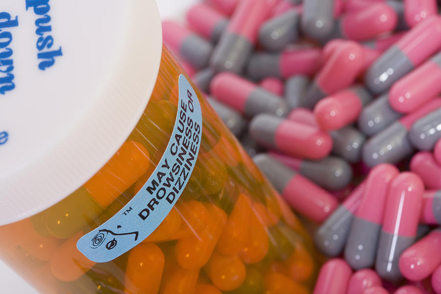 Prescription Bottle With Warning Label Photograph by Science Stock Photography