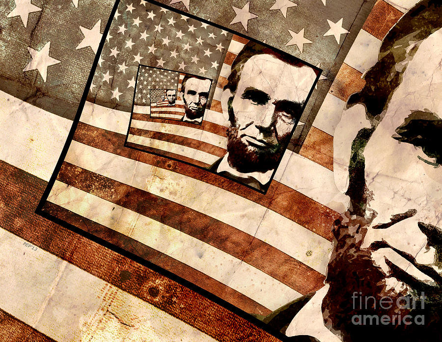 President Abraham Lincoln Digital Art by Phil Perkins