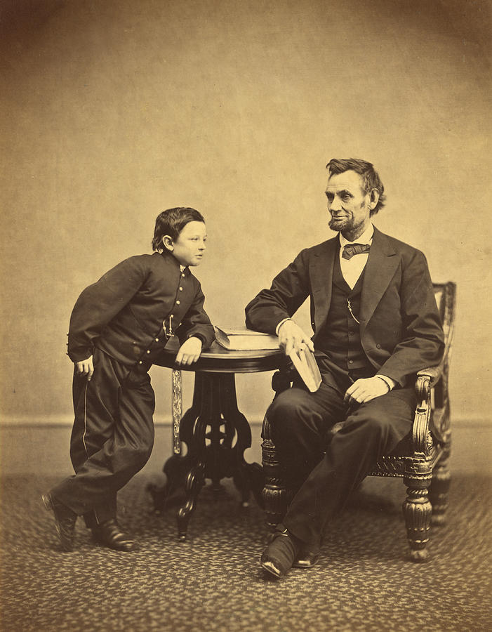 President Abraham Lincoln With Son Tad Photograph by Getty Research Institute