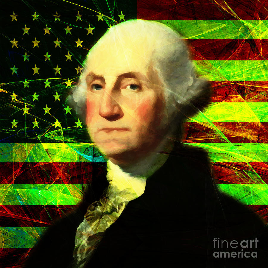 President George Washington v2 p50 square Photograph by Wingsdomain Art ...