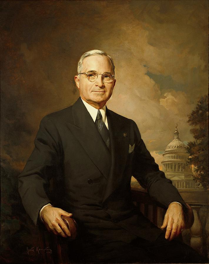 President Harry S. Truman by Greta Kempton Painting by Movie Poster Prints