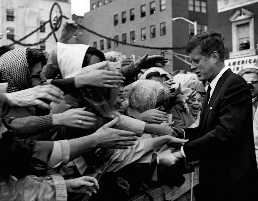 President John F. Kennedy Shaking Hands Photograph by Retro Images Archive