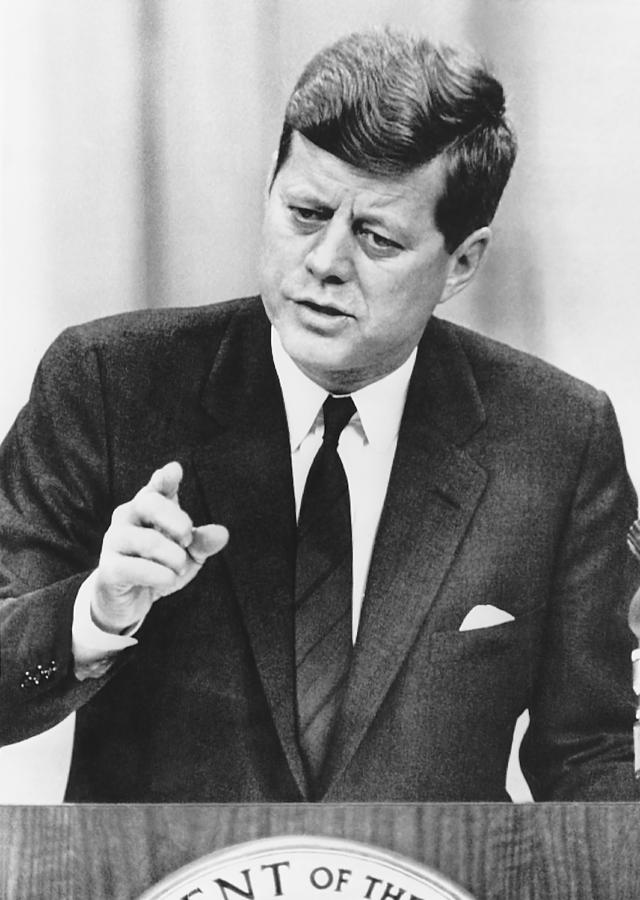 President Kennedy Speaks Photograph by Underwood Archives | Fine Art ...