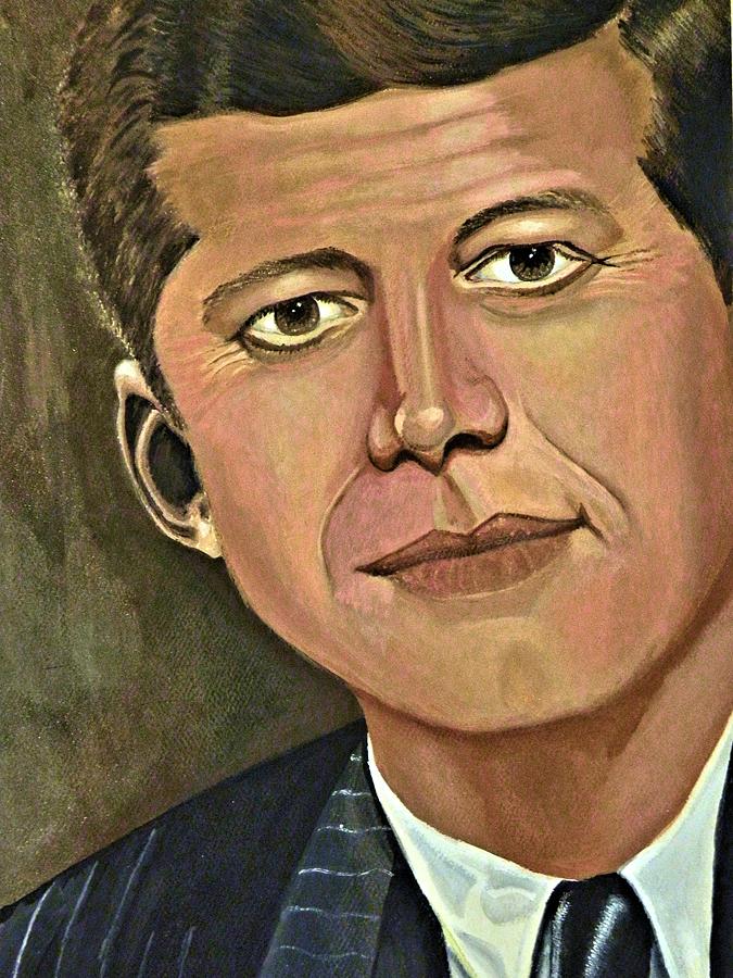 John F Kennedy Painting - President Kennedy by Victoria Rhodehouse
