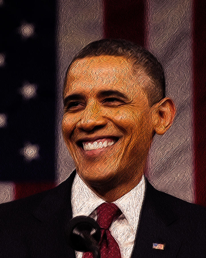 President Obama Digital Art by Mim White