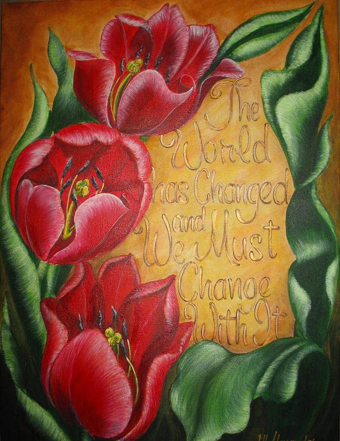 Tulip Painting - President Obamas Message by Jill Alexander