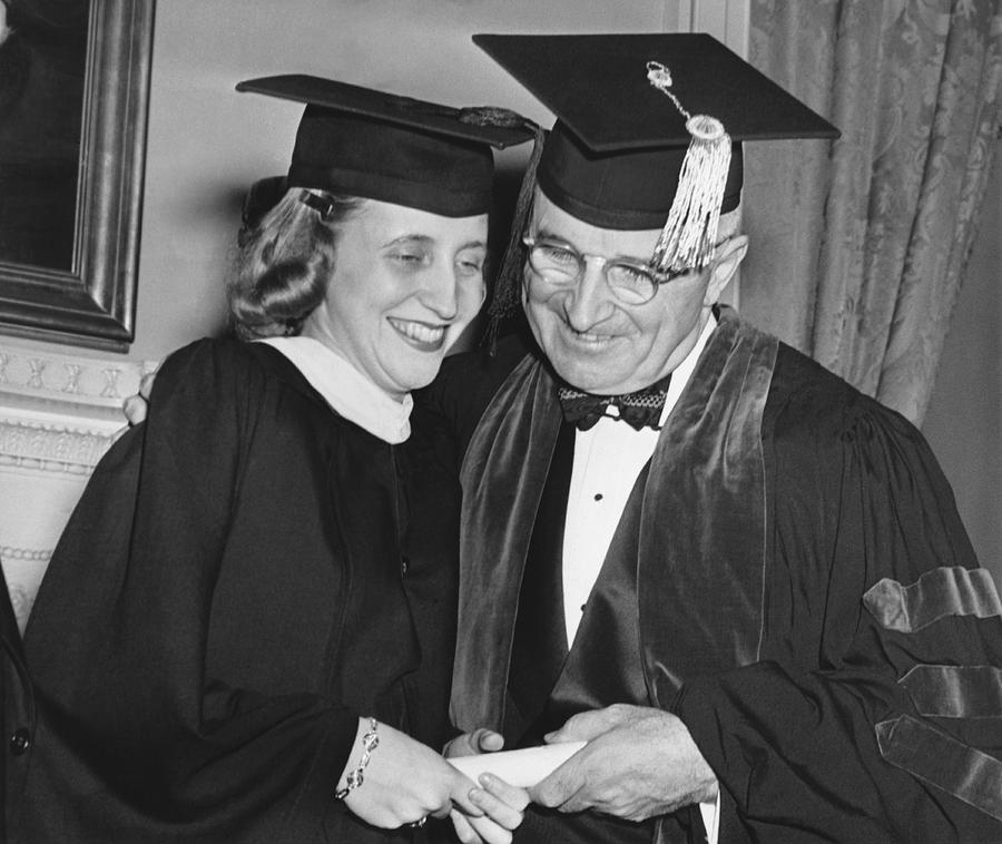 President Truman And Daughter Photograph by Underwood Archives - Pixels