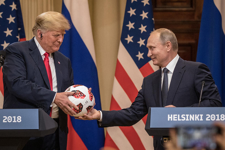President Trump And President Putin Hold A Joint Press Conference After Summit Photograph by Chris McGrath President Trump And President Putin Hold A Joint Press Conference After Summit Photograph by Chris McGrath