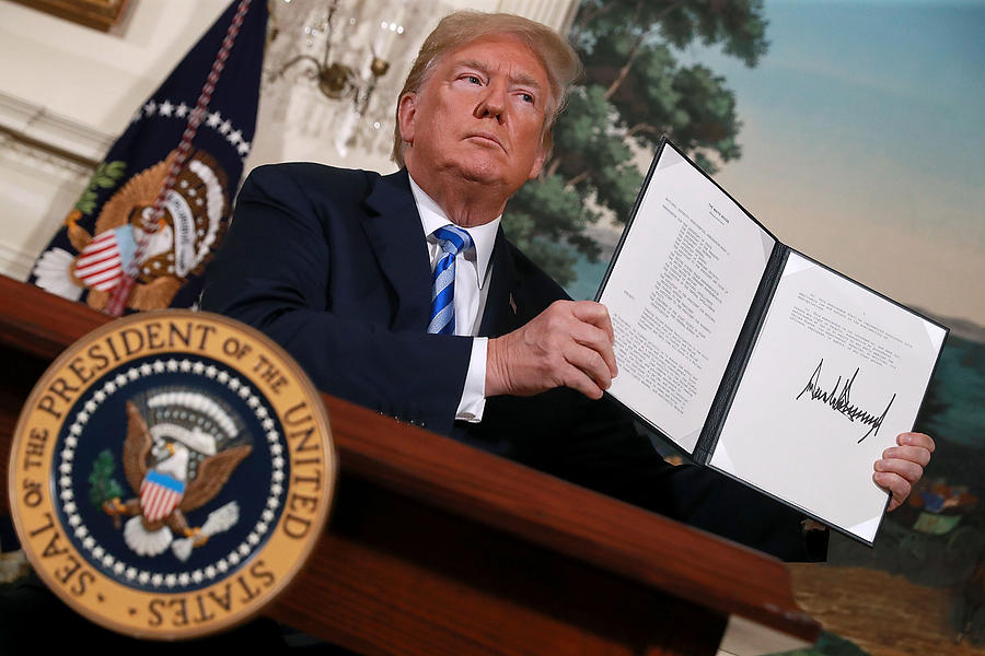 President Trump Makes Announcement On Iran Deal Photograph by Chip Somodevilla