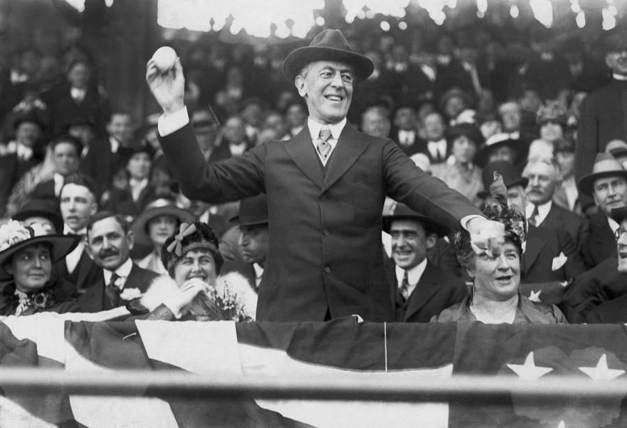Woodrow Wilson Photograph - President Wilson Opens Season by Underwood Archives