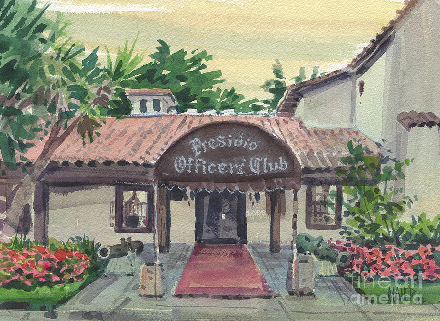 Presidio Officers Club Painting by Donald Maier