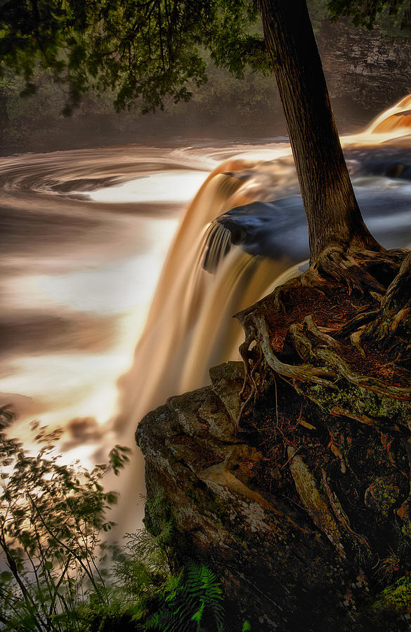 Presque Isle River Falls Photograph by Steve White