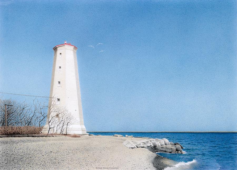 Presquile Lighthouse Drawing by Stirring Images