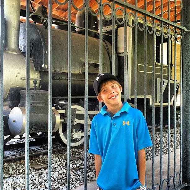 Preston In Front Of The Dinky Engine Photograph by T Allen