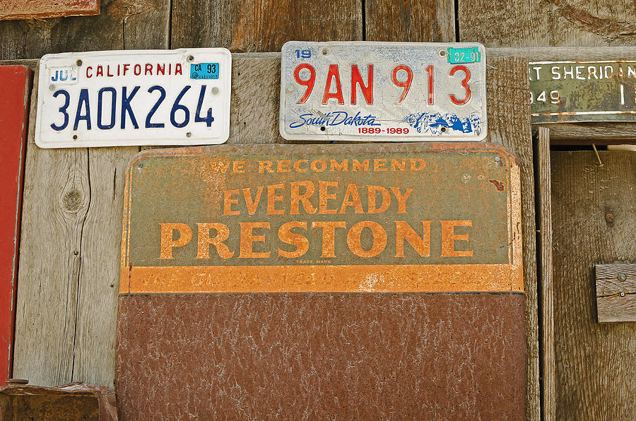 Vintage Sign Photograph - Prestone Antifreeze Sign by Bruce J Barker