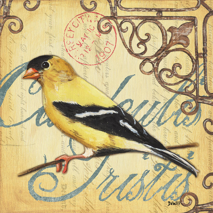 Nature Painting - Pretty Bird 3 by Debbie DeWitt