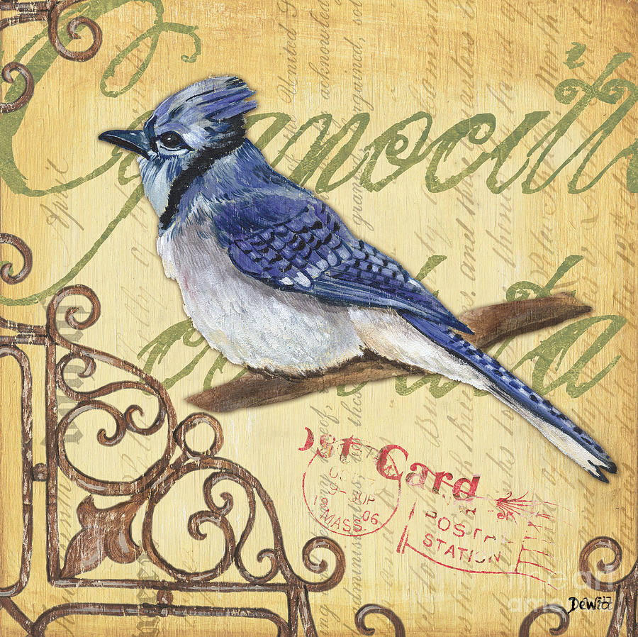 Blue Jay Painting - Pretty Bird 4 by Debbie DeWitt