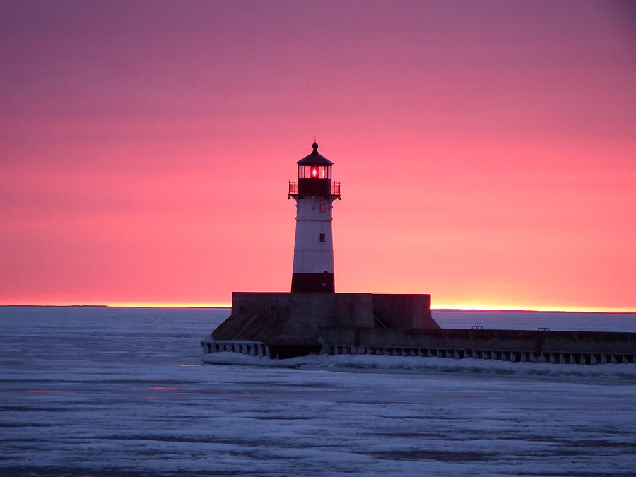 Lighthouse Photograph - Pretty in Pink by Alison Gimpel