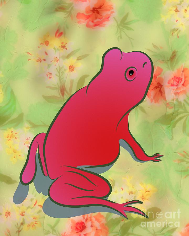 Pretty in Pink Frog Digital Art by MM Anderson