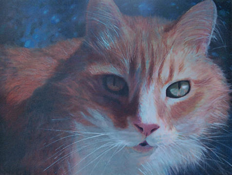 Cat Painting - Pretty Kitty by Blue Sky