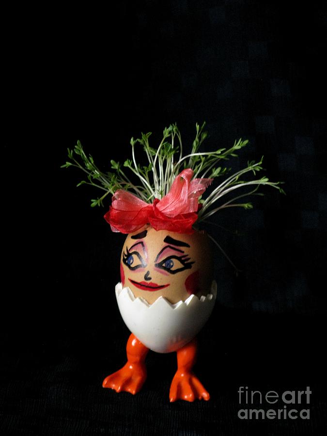 Easter Photograph - Pretty Lady Easter Eggmen Series  by Ausra Huntington nee Paulauskaite