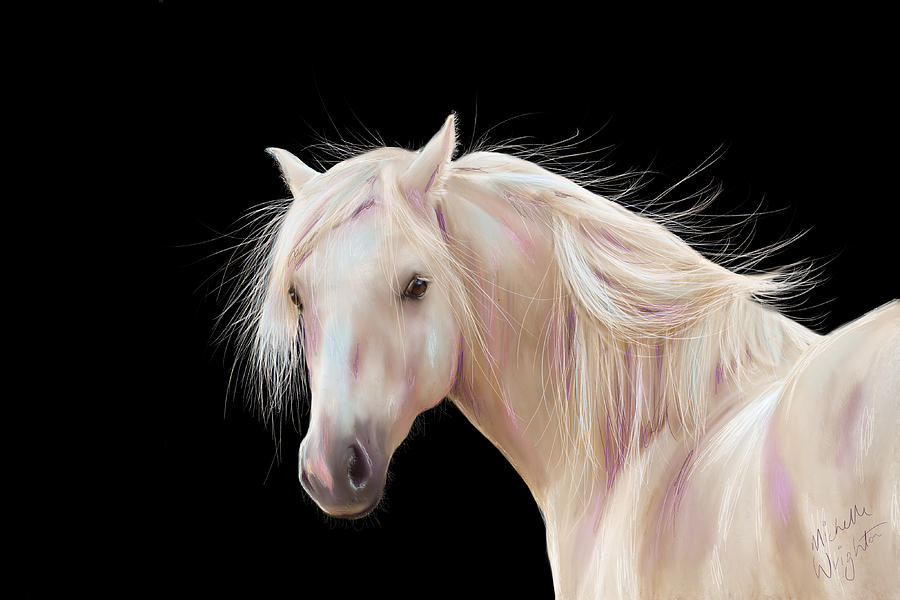 Pretty Palomino Pony Painting Painting by Michelle Wrighton