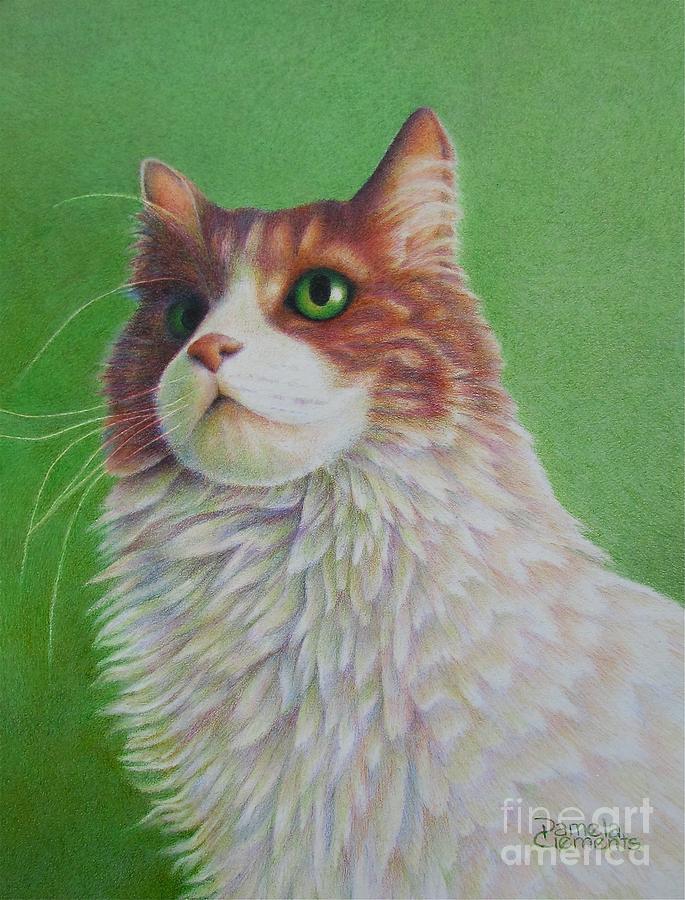 Cat Painting - Pretty Penny by Pamela Clements