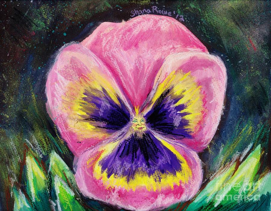 Pretty Pink Pansy Person Painting by Shana Rowe Jackson
